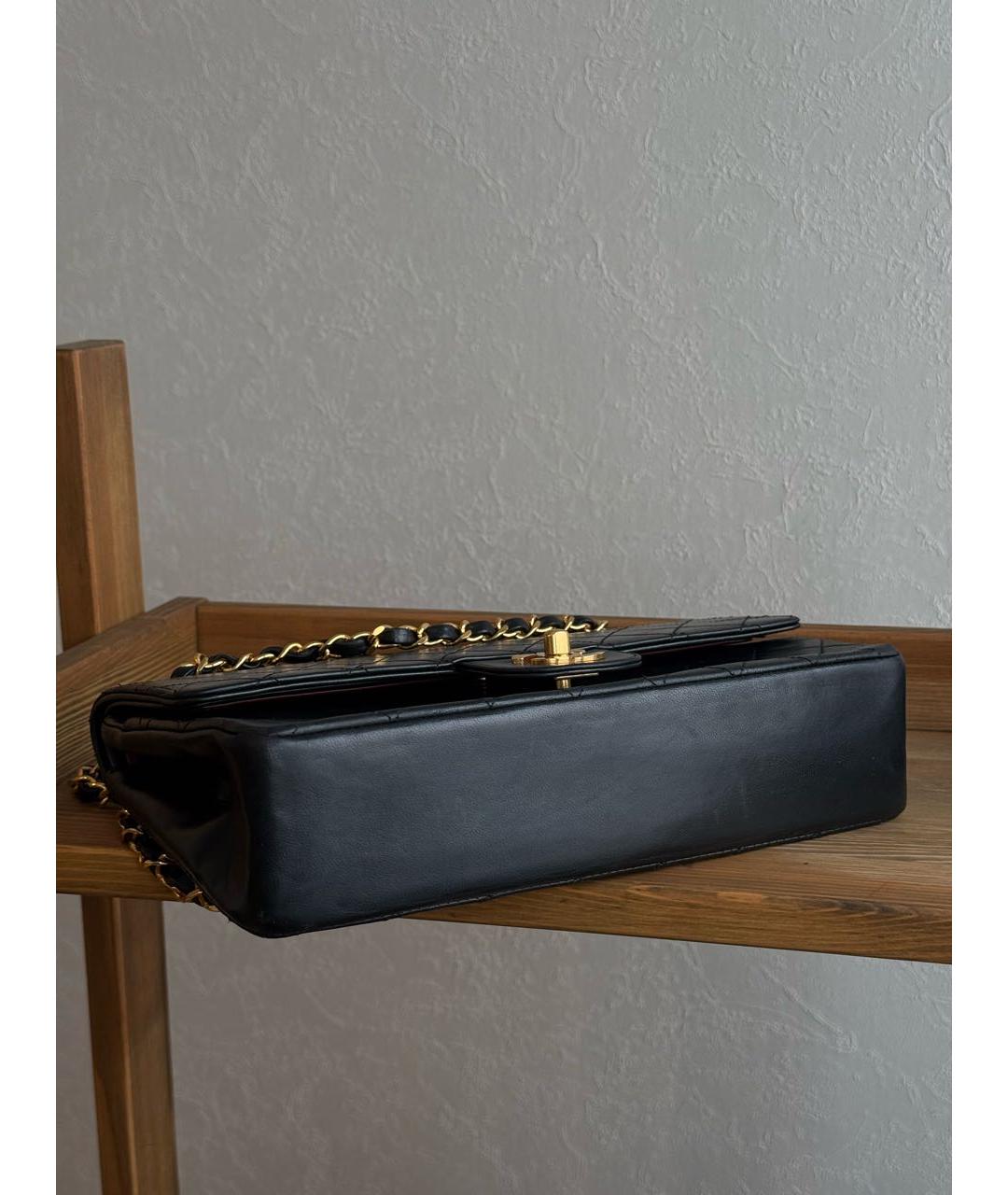 CHANEL Черная кожаная сумка через плечо, фото 7