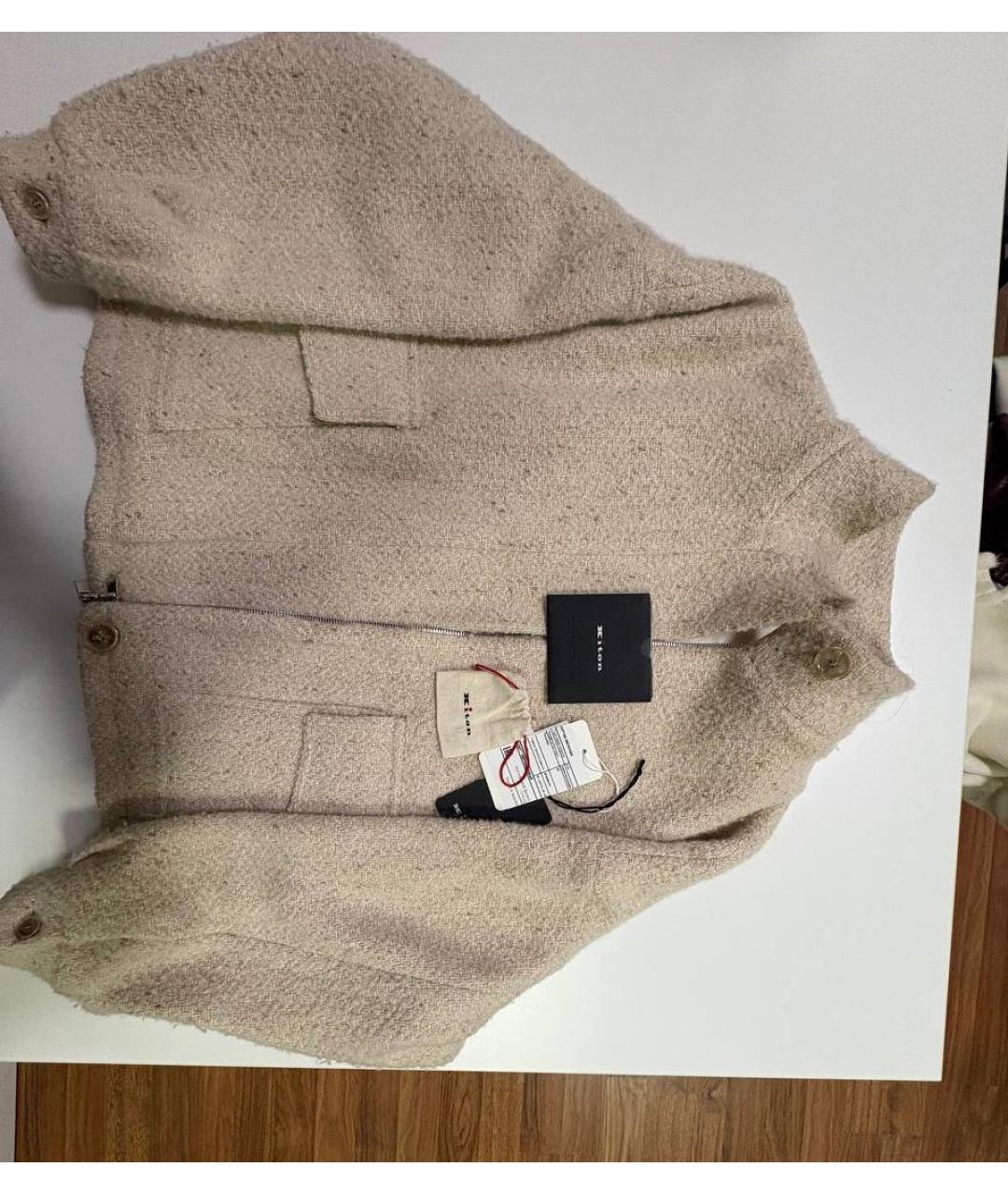KITON Бежевая кашемировая куртка, фото 5