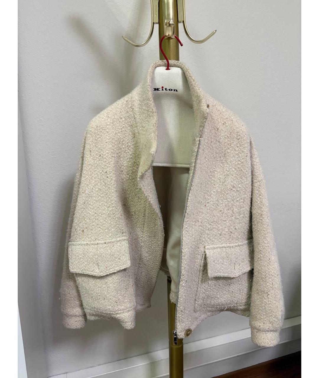 KITON Бежевая кашемировая куртка, фото 2