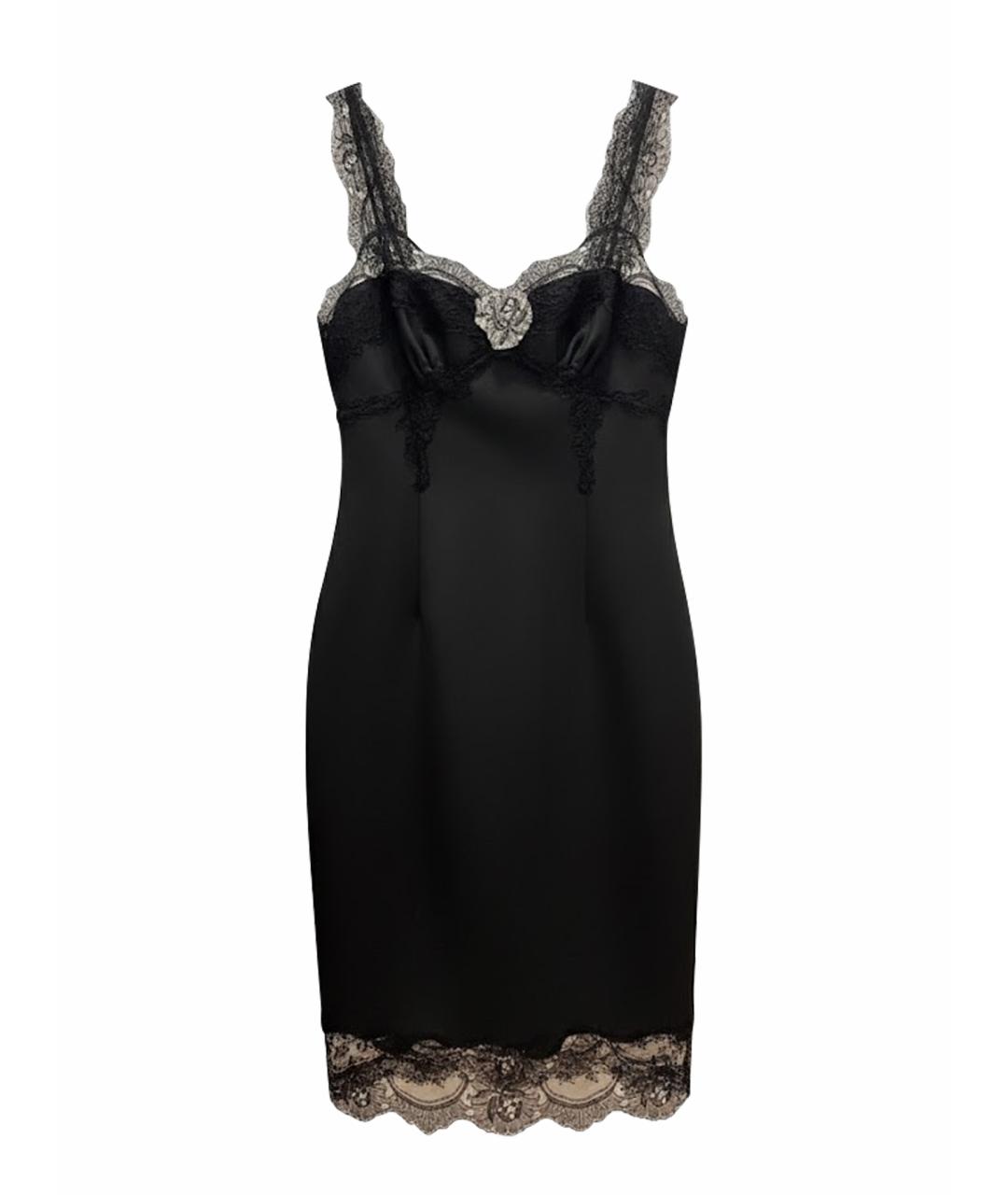 ERMANNO SCERVINO Черное полиэстеровое коктейльное платье, фото 1