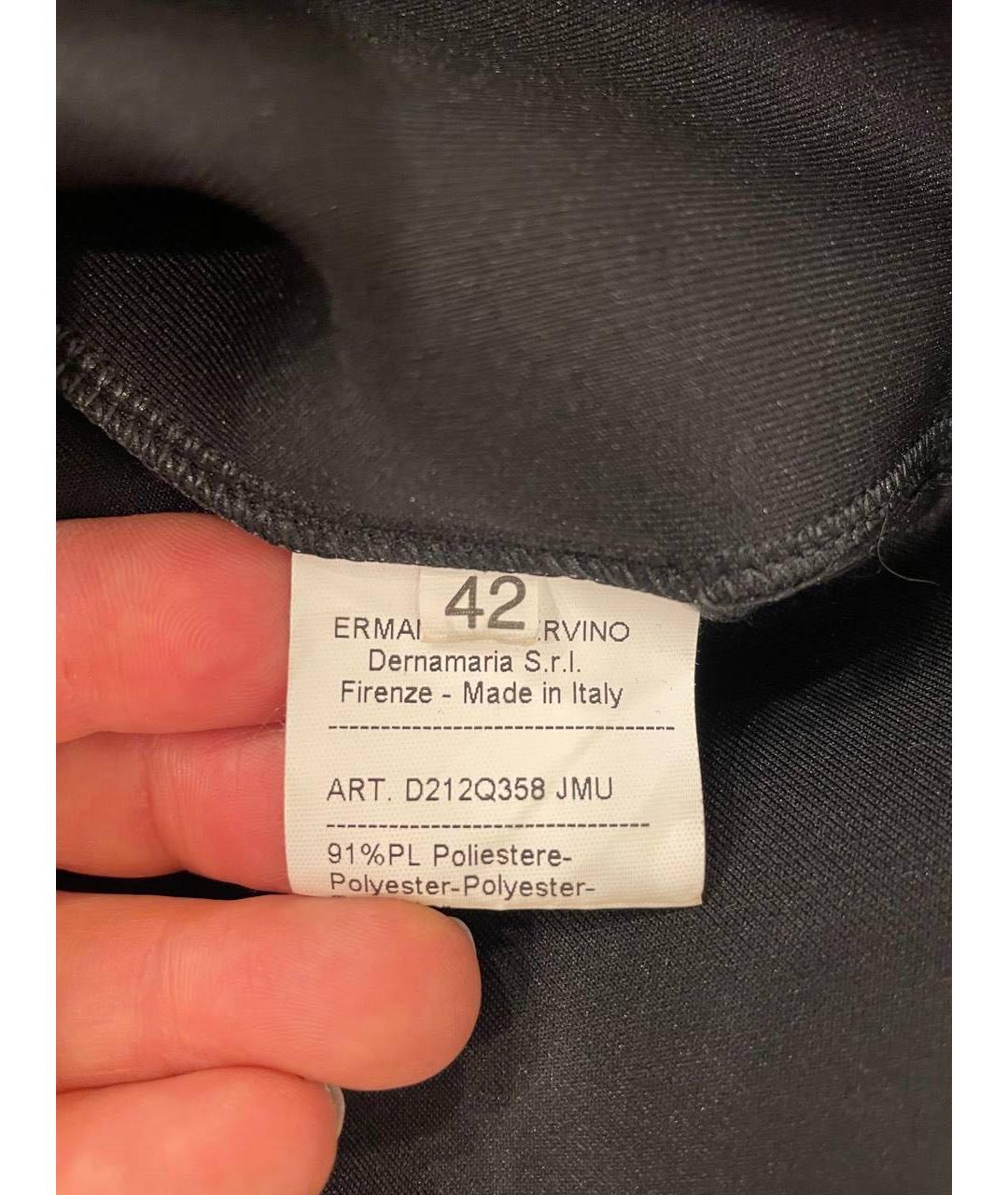 ERMANNO SCERVINO Черное полиэстеровое коктейльное платье, фото 4