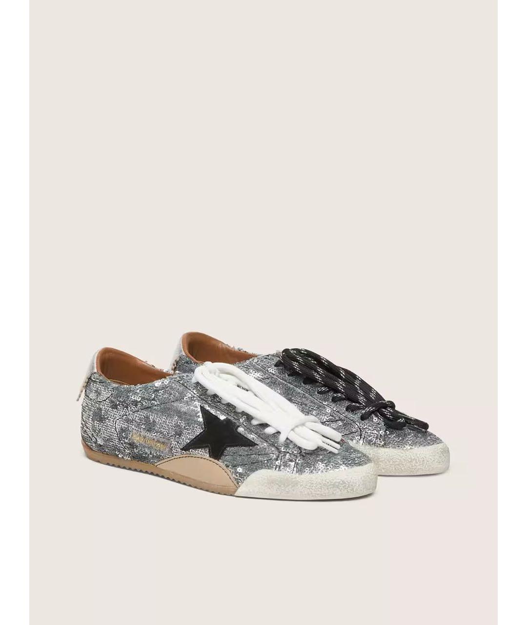 GOLDEN GOOSE DELUXE BRAND Серые кожаные кроссовки, фото 2