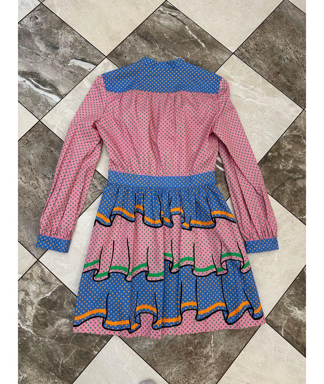 BOUTIQUE MOSCHINO Мульти хлопковое повседневное платье, фото 4