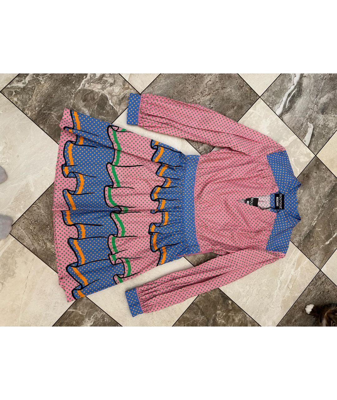 BOUTIQUE MOSCHINO Мульти хлопковое повседневное платье, фото 3