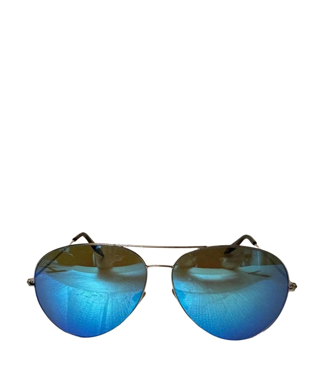 VICTORIA BECKHAM Голубые металлические солнцезащитные очки, фото 1