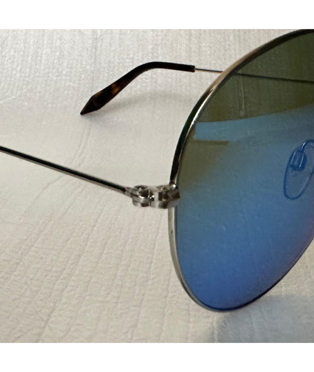 VICTORIA BECKHAM Голубые металлические солнцезащитные очки, фото 3