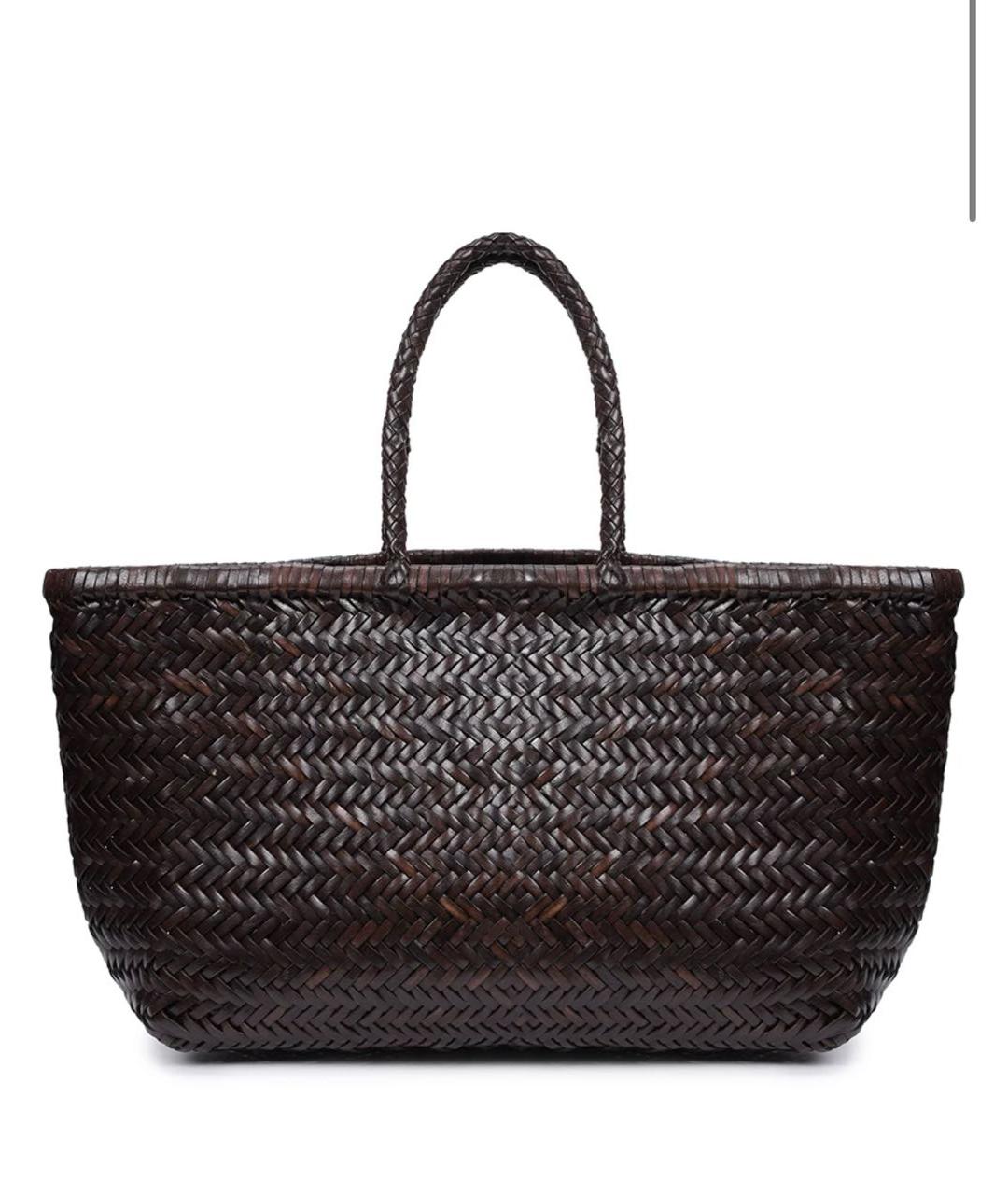 Dragon Diffusion Коричневая кожаная сумка с короткими ручками, фото 6