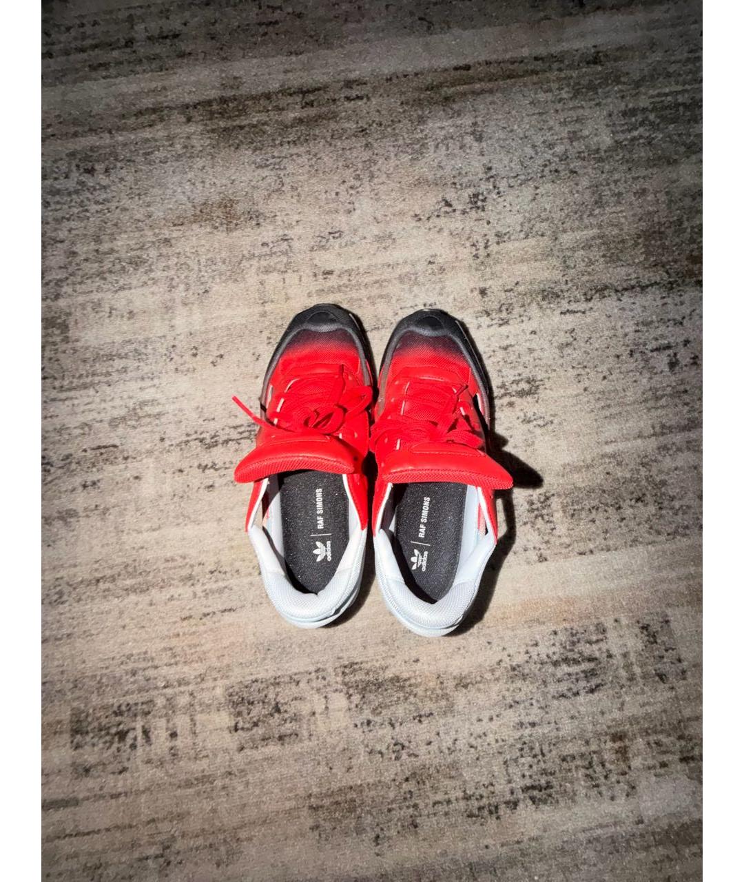 ADIDAS X RAF SIMONS Красные низкие кроссовки / кеды, фото 3