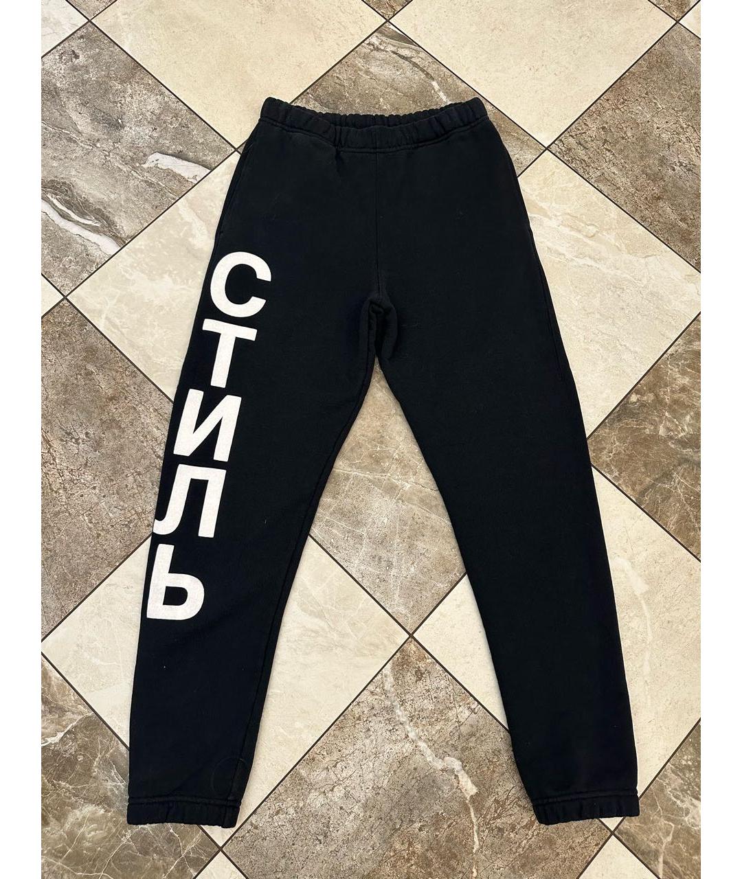 HERON PRESTON Черные хлопковые спортивные брюки и шорты, фото 2