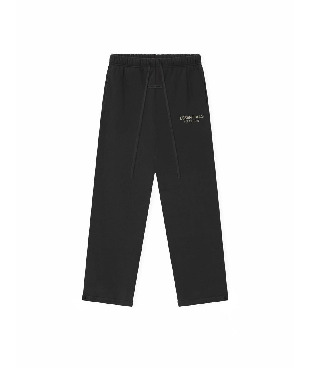 FEAR OF GOD ESSENTIALS Черные хлопковые прямые брюки, фото 4