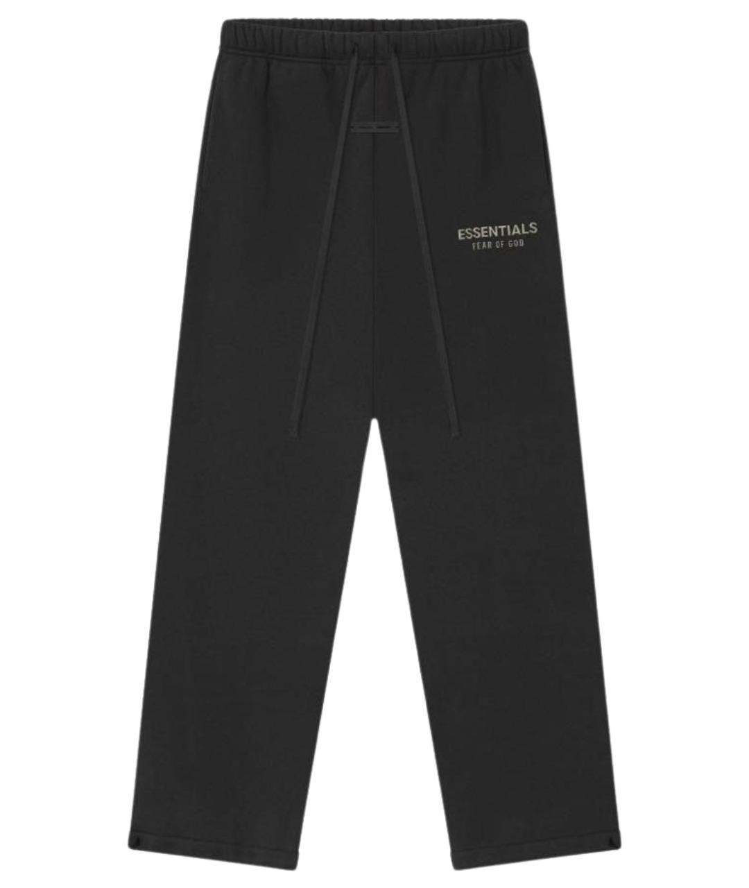FEAR OF GOD ESSENTIALS Черные хлопковые прямые брюки, фото 1