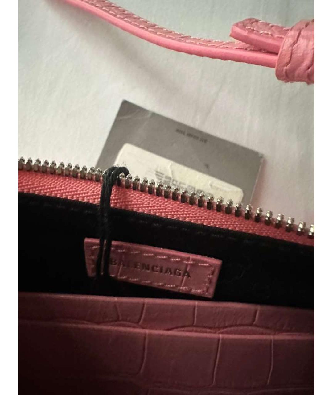 BALENCIAGA Розовая кожаная сумка через плечо, фото 7