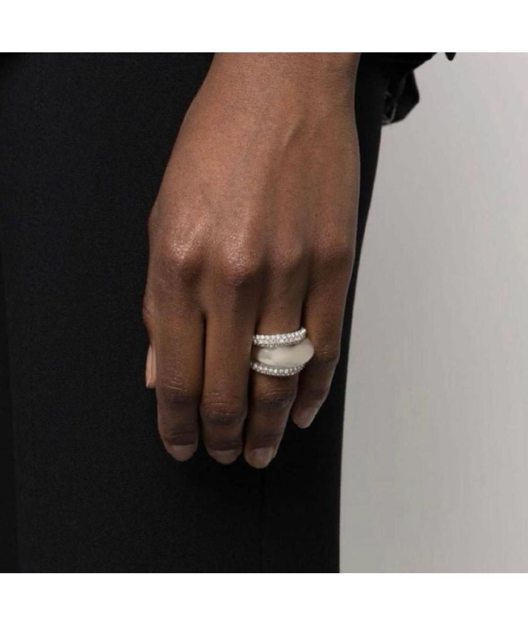 SAINT LAURENT Серебряное металлическое кольцо, фото 6