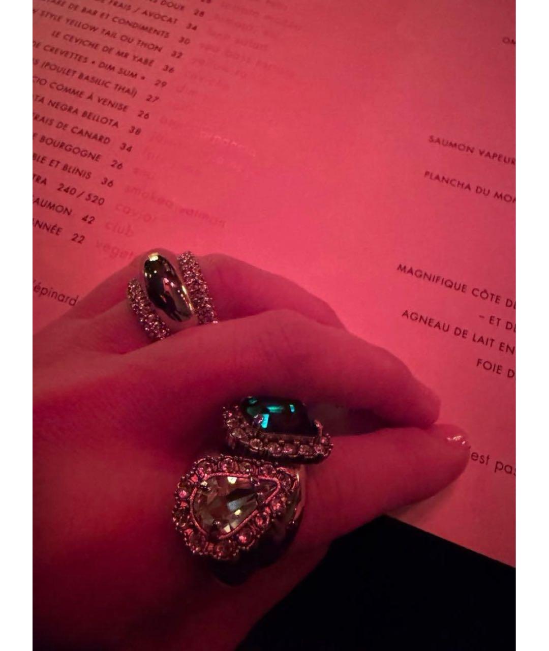 SAINT LAURENT Серебряное металлическое кольцо, фото 7