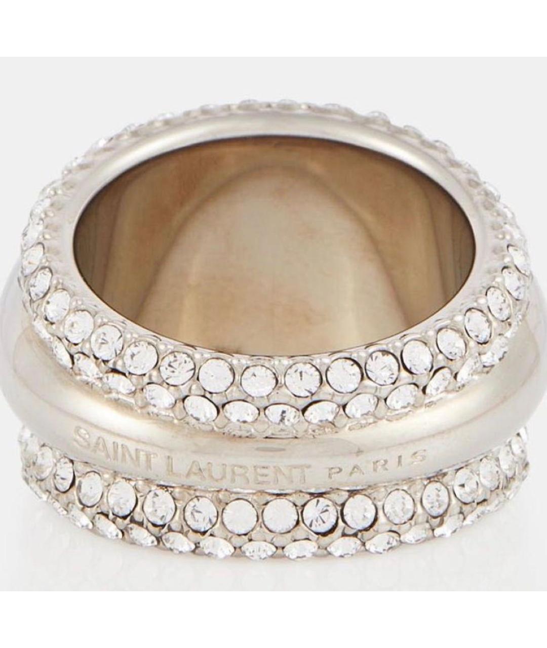 SAINT LAURENT Серебряное металлическое кольцо, фото 5