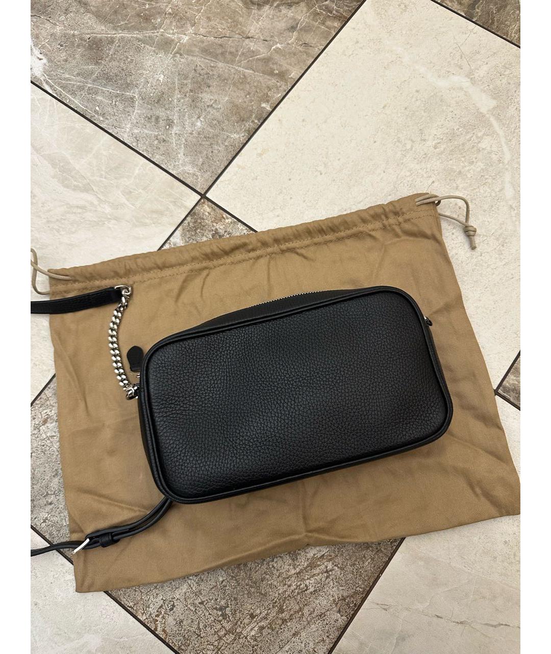 BURBERRY Черная кожаная сумка через плечо, фото 3