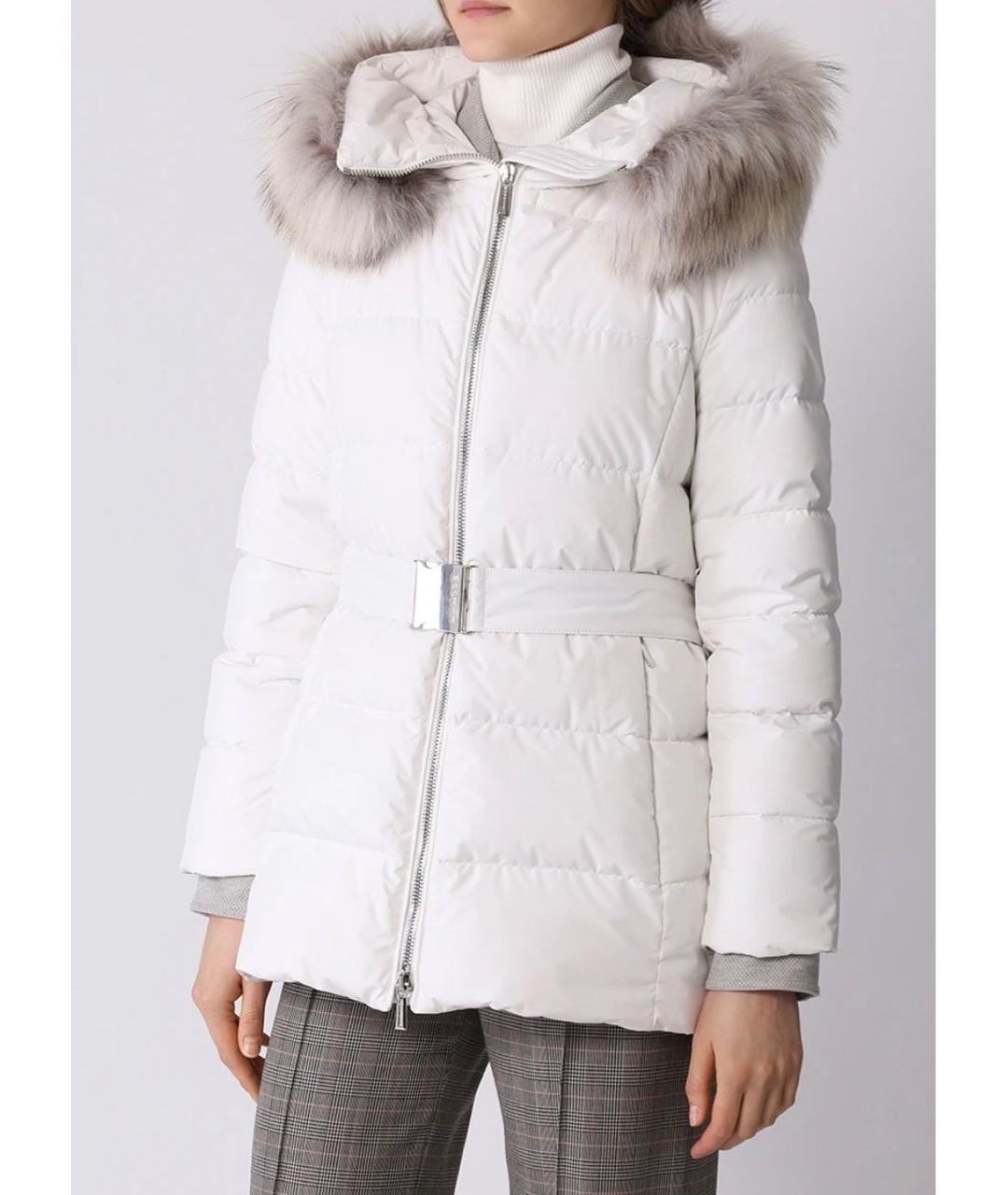 MOORER Белый полиамидовый пуховик, фото 4