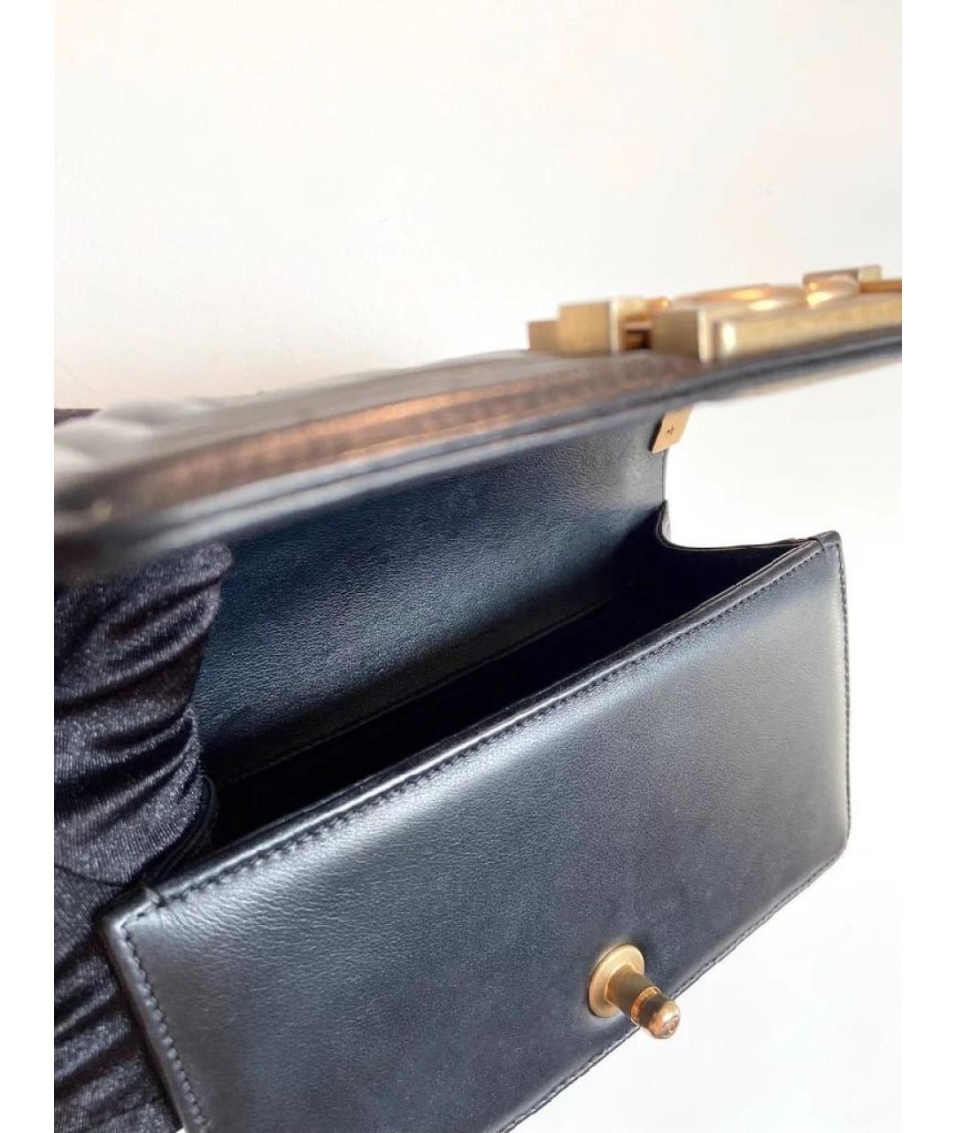 CHANEL Черная кожаная сумка через плечо, фото 7