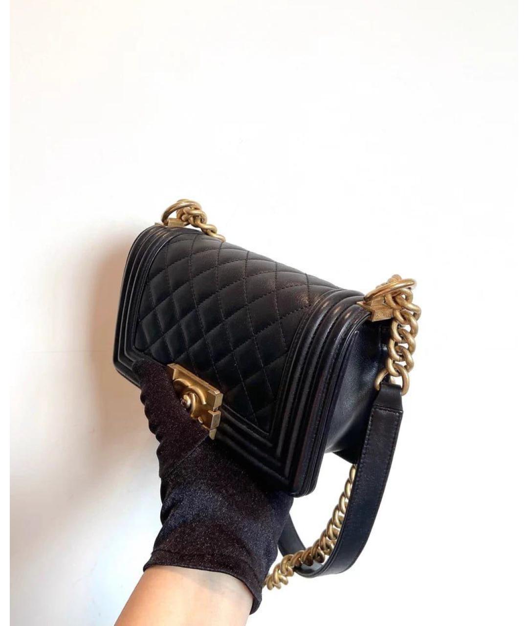 CHANEL Черная кожаная сумка через плечо, фото 4