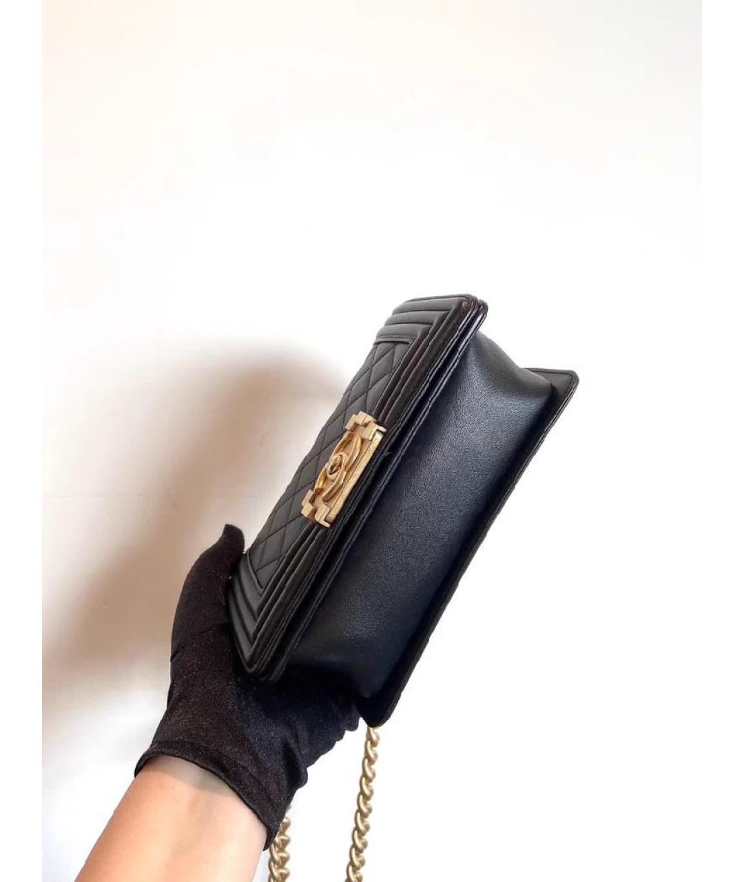 CHANEL Черная кожаная сумка через плечо, фото 2