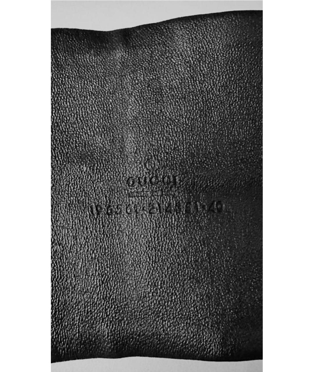 GUCCI Черный кожаный ремень, фото 3