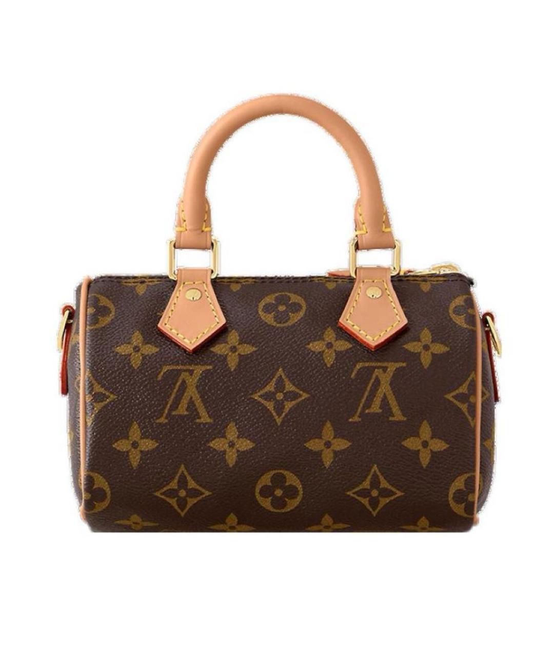 LOUIS VUITTON Коричневая кожаная сумка через плечо, фото 4