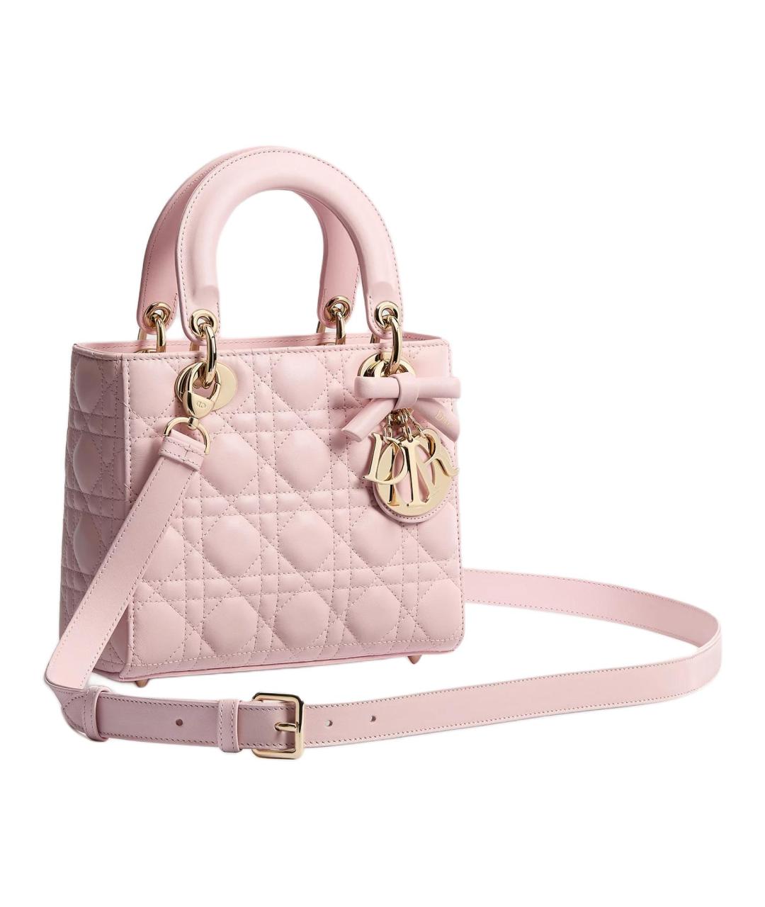 CHRISTIAN DIOR Розовая кожаная сумка с короткими ручками, фото 2
