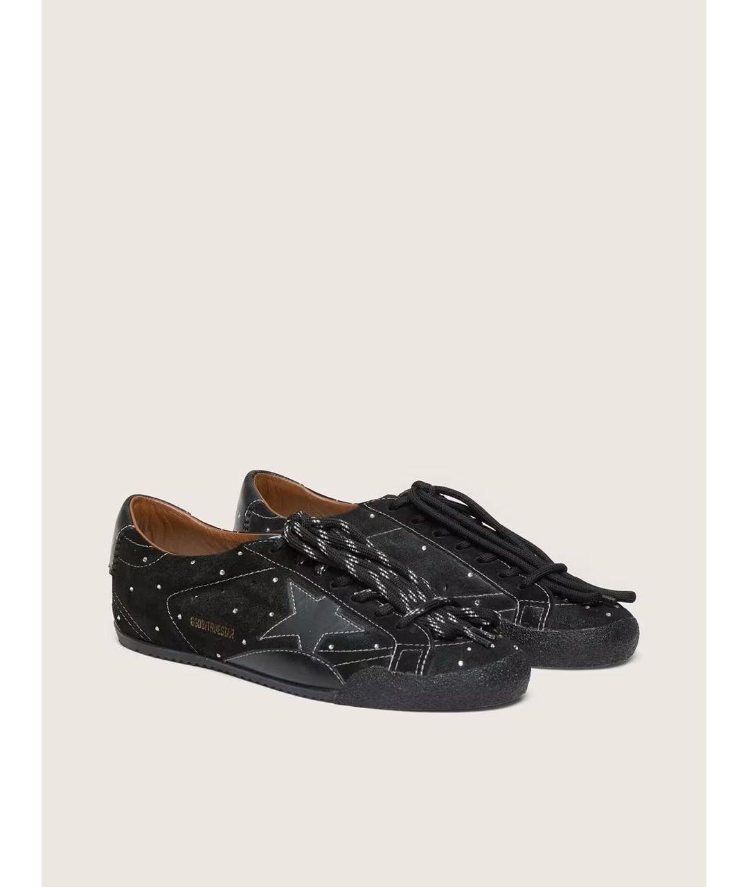 GOLDEN GOOSE DELUXE BRAND Черные кожаные кроссовки, фото 2