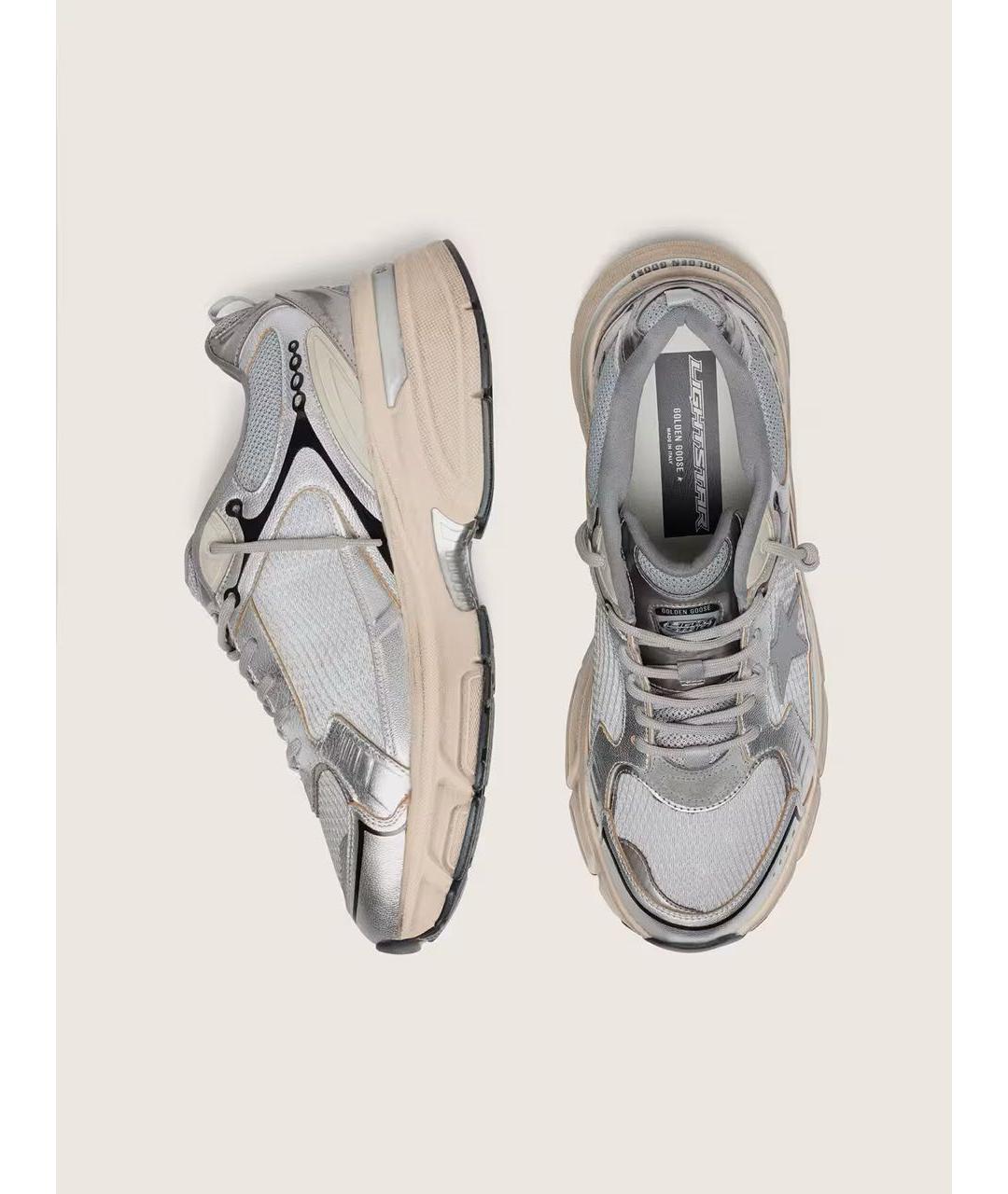 GOLDEN GOOSE DELUXE BRAND Серые кожаные кроссовки, фото 3