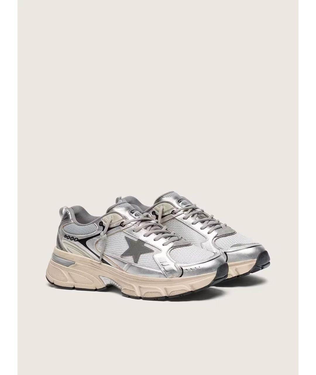 GOLDEN GOOSE DELUXE BRAND Серые кожаные кроссовки, фото 2