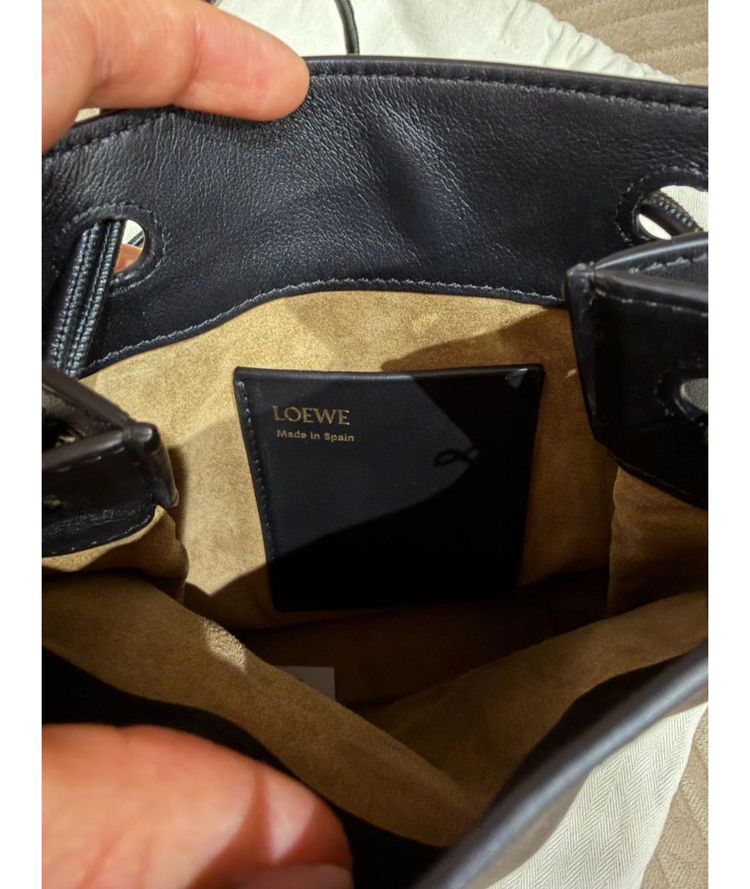 LOEWE Черная кожаная сумка через плечо, фото 4