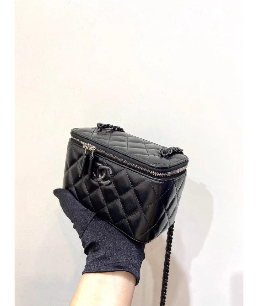 CHANEL Черная кожаная сумка через плечо, фото 2