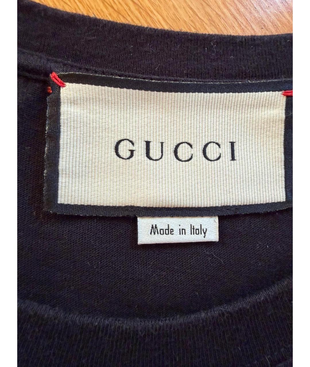 GUCCI Черная футболка, фото 4
