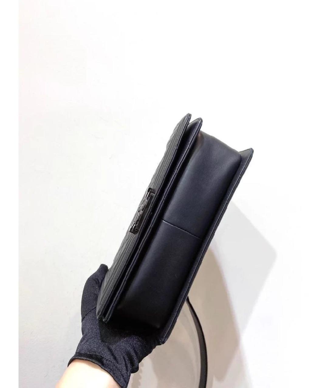 CHANEL Черная кожаная сумка через плечо, фото 7