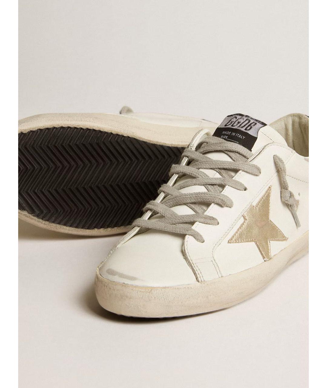 GOLDEN GOOSE DELUXE BRAND Белые кожаные кроссовки, фото 3