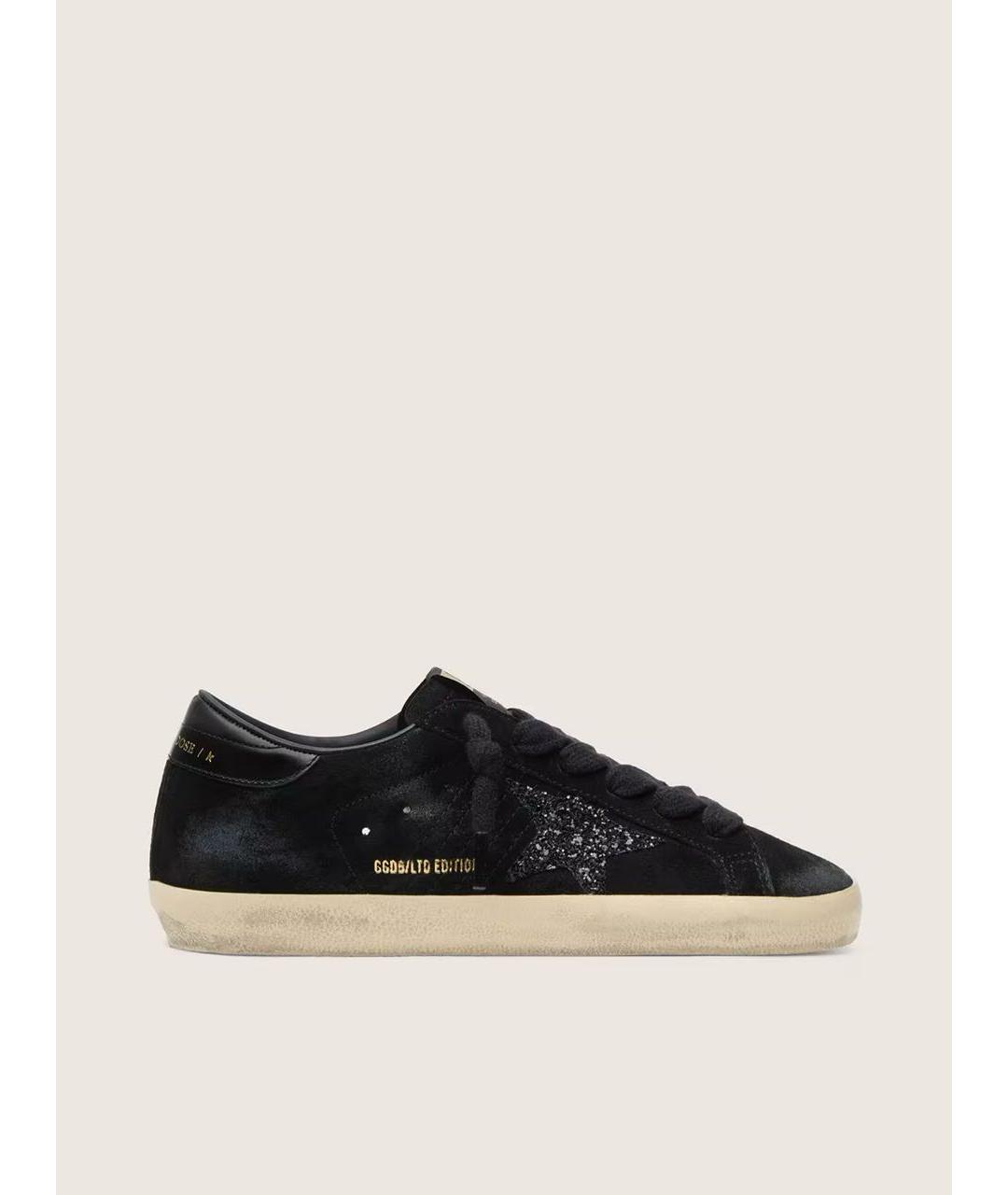 GOLDEN GOOSE DELUXE BRAND Черные кожаные кроссовки, фото 5