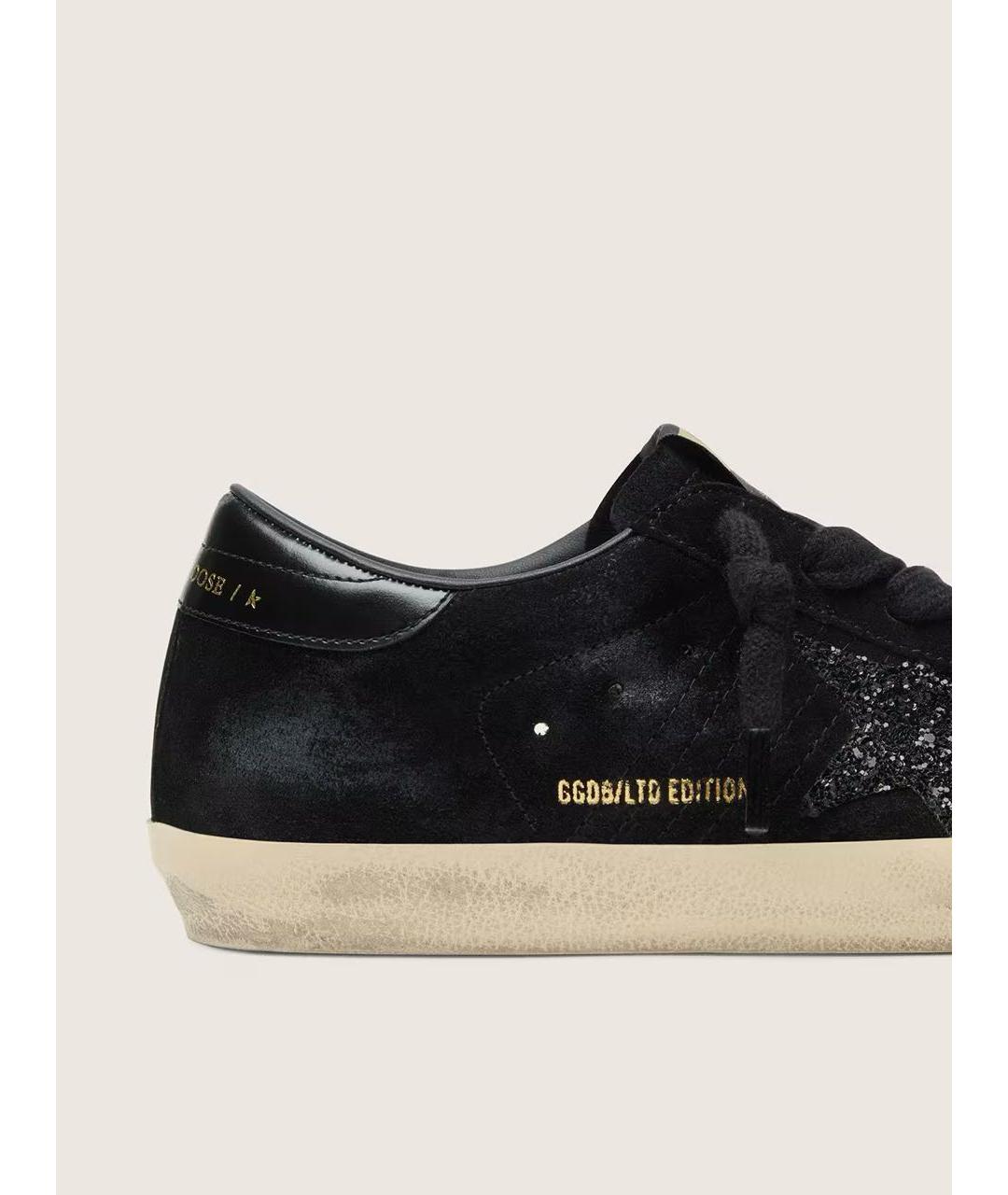 GOLDEN GOOSE DELUXE BRAND Черные кожаные кроссовки, фото 4