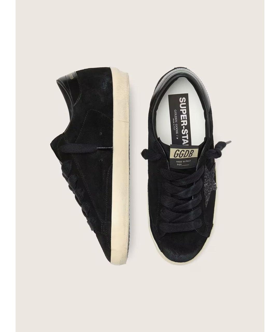 GOLDEN GOOSE DELUXE BRAND Черные кожаные кроссовки, фото 3