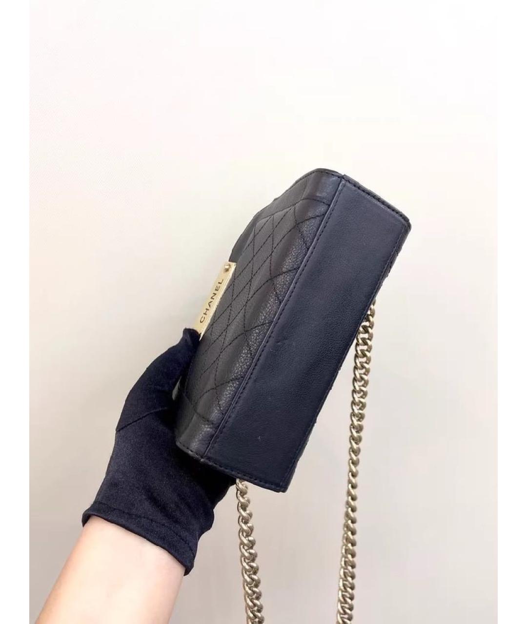 CHANEL Черная кожаная сумка через плечо, фото 5