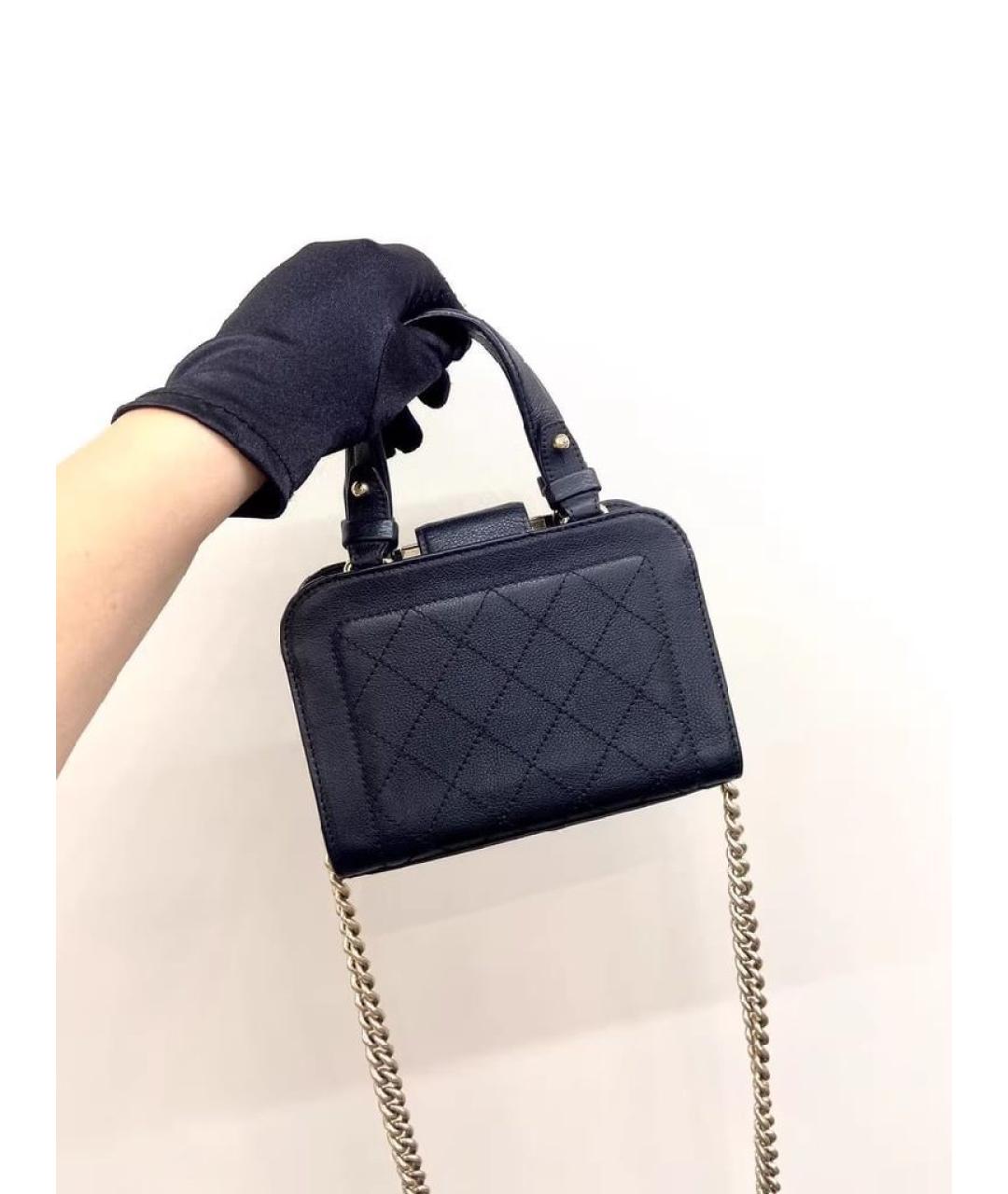 CHANEL Черная кожаная сумка через плечо, фото 4