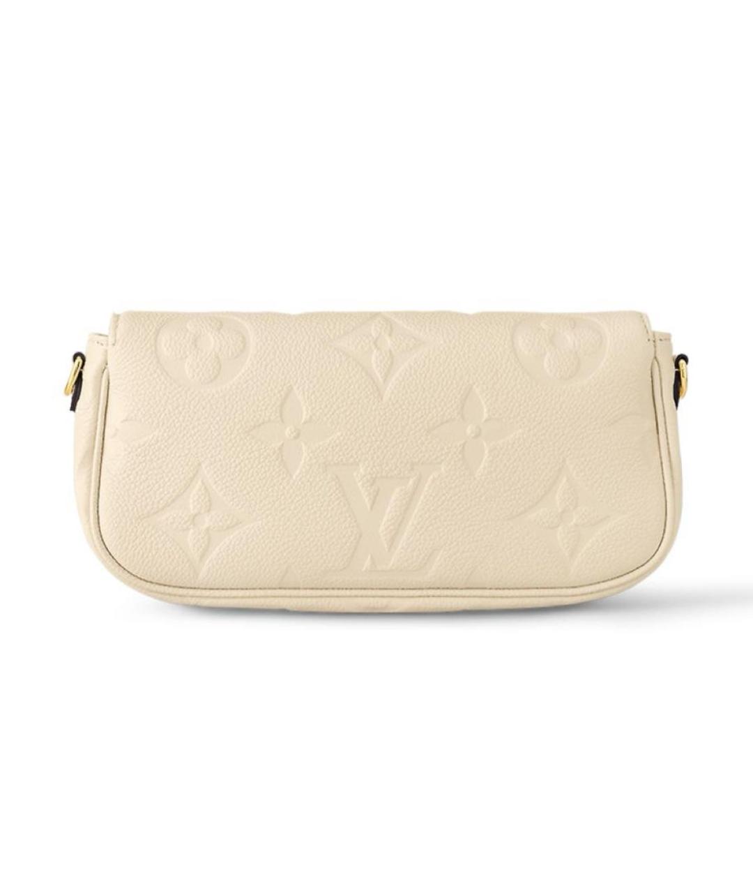 LOUIS VUITTON Бежевая кожаная сумка с короткими ручками, фото 4