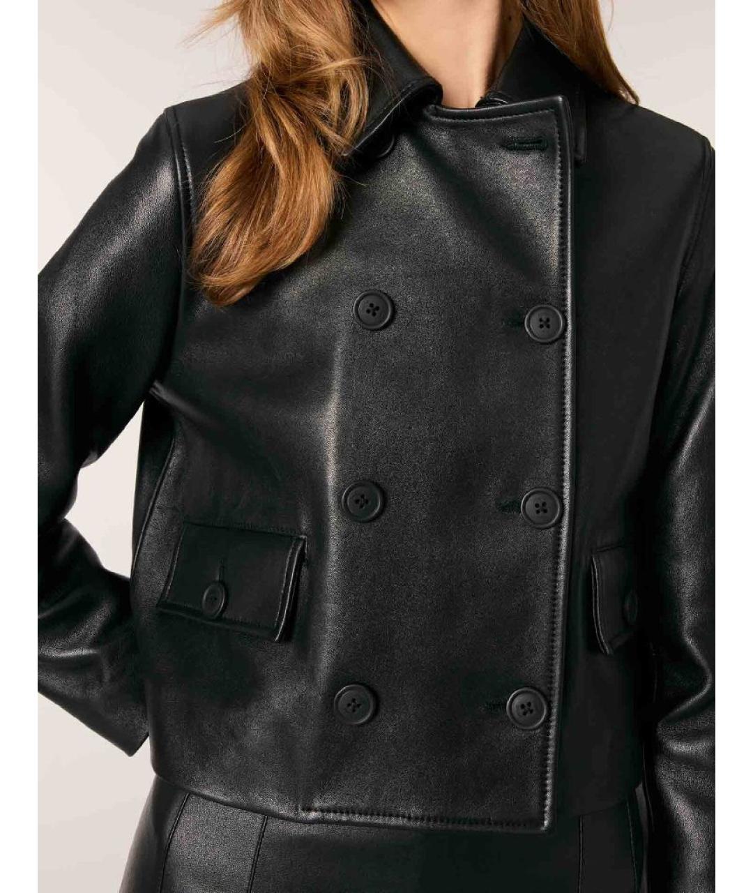 MAJE Черная кожаная куртка, фото 8