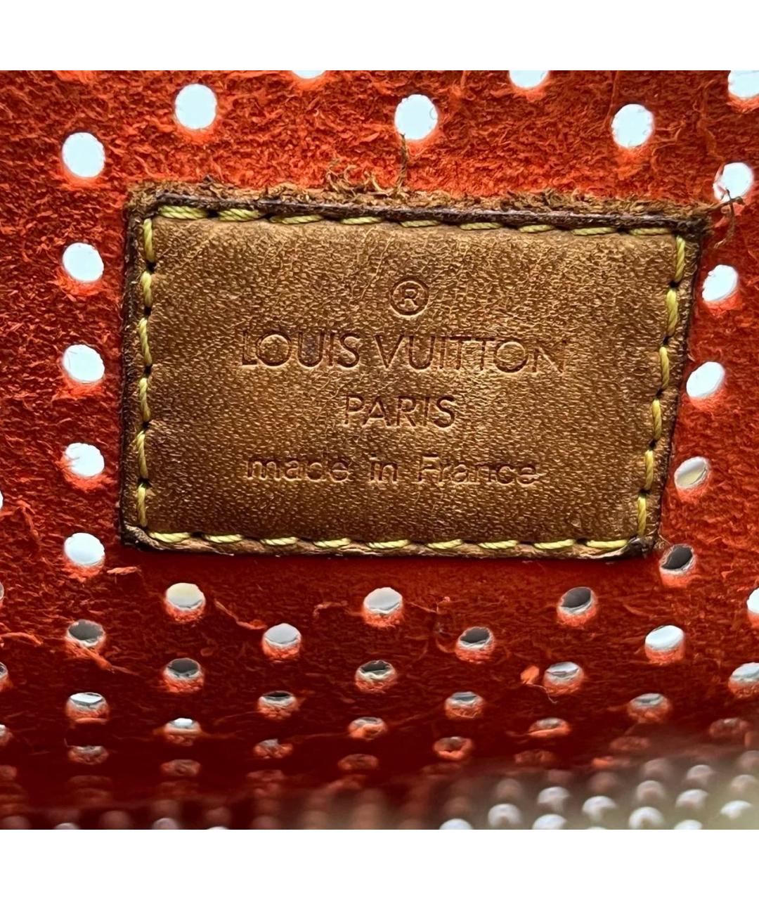 LOUIS VUITTON Коричневая кожаная сумка с короткими ручками, фото 6