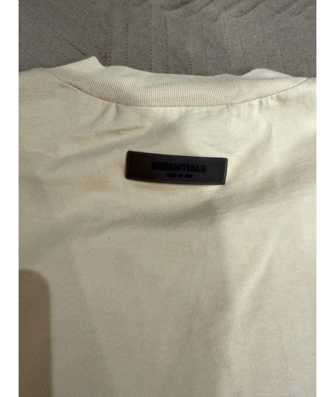 FEAR OF GOD ESSENTIALS Коричневая хлопковая футболка, фото 5