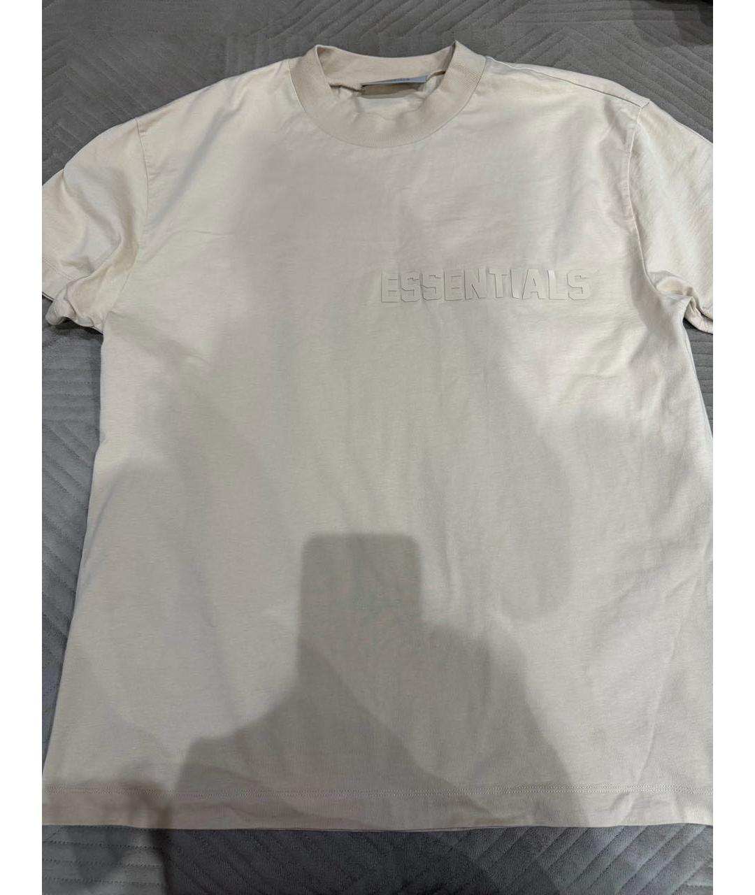 FEAR OF GOD ESSENTIALS Коричневая хлопковая футболка, фото 6