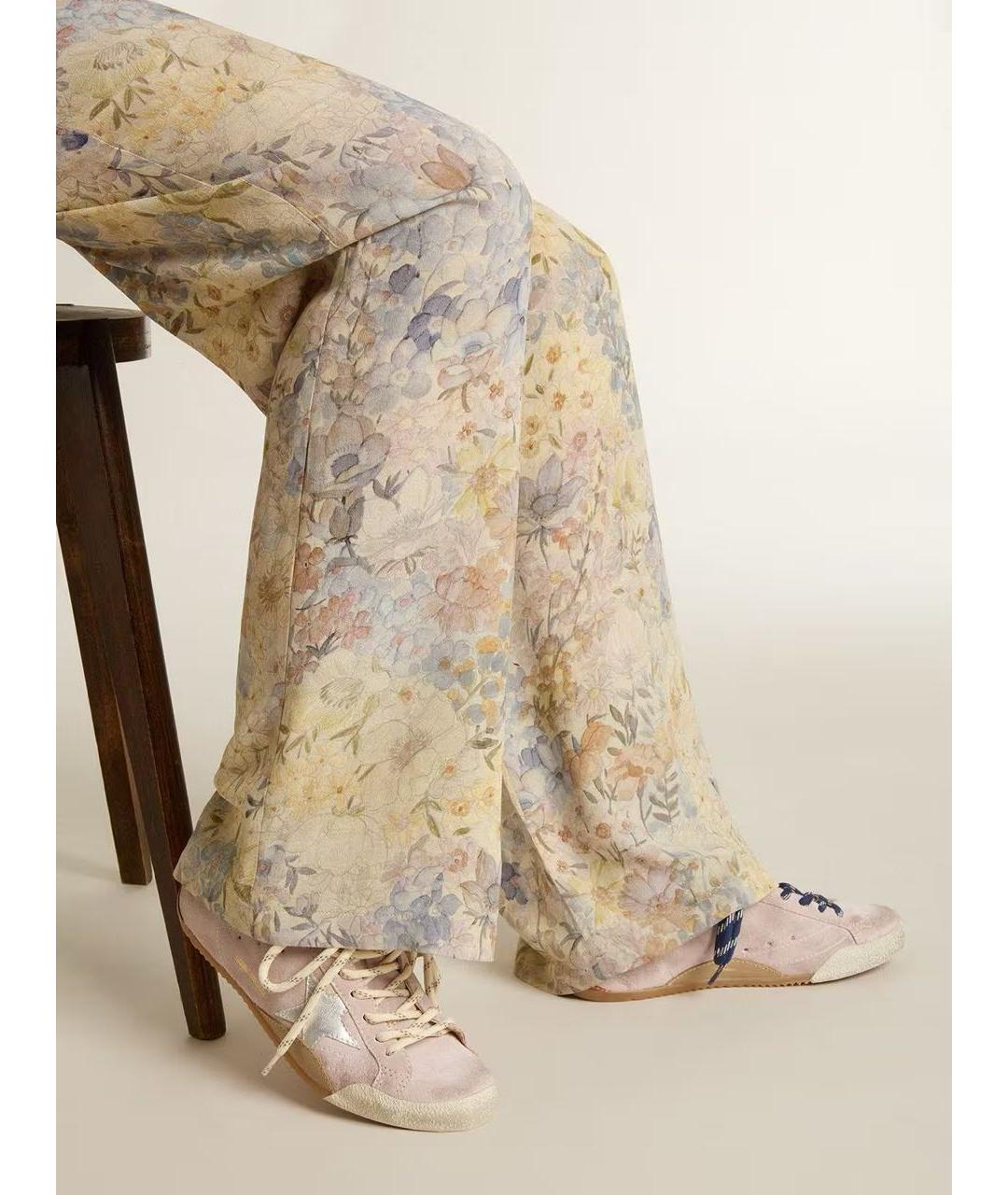 GOLDEN GOOSE DELUXE BRAND Фиолетовые кожаные кроссовки, фото 3