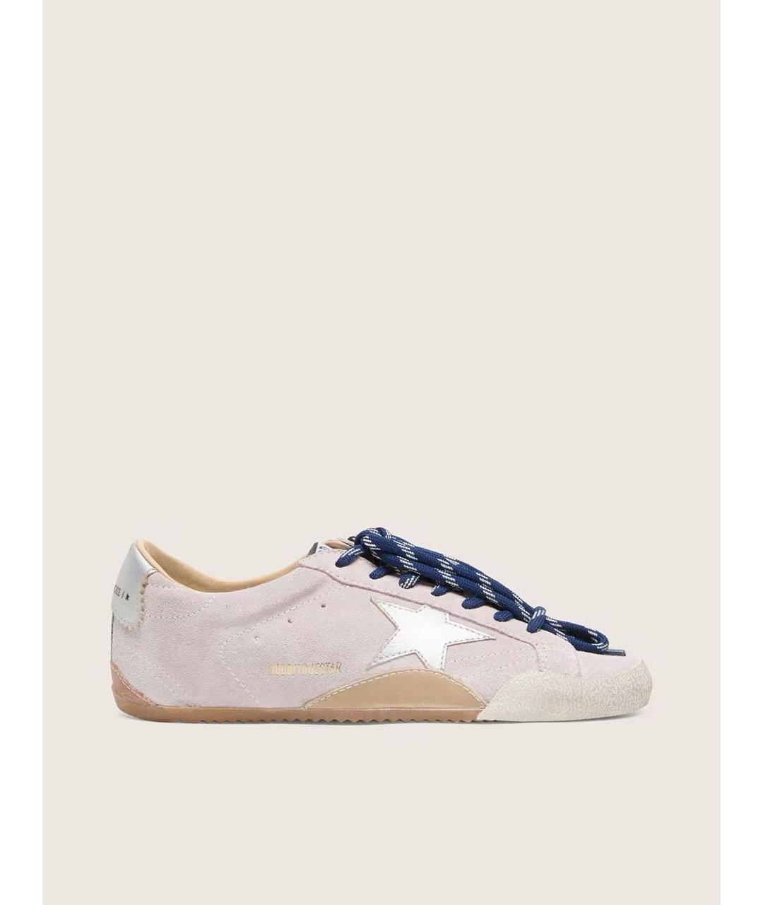 GOLDEN GOOSE DELUXE BRAND Фиолетовые кожаные кроссовки, фото 5