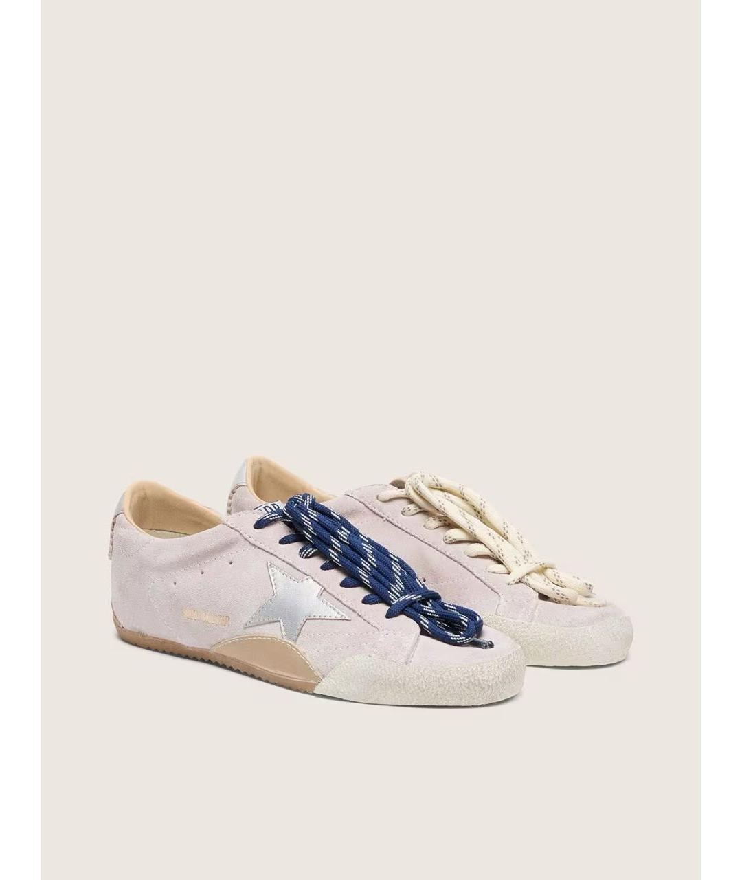 GOLDEN GOOSE DELUXE BRAND Фиолетовые кожаные кроссовки, фото 2