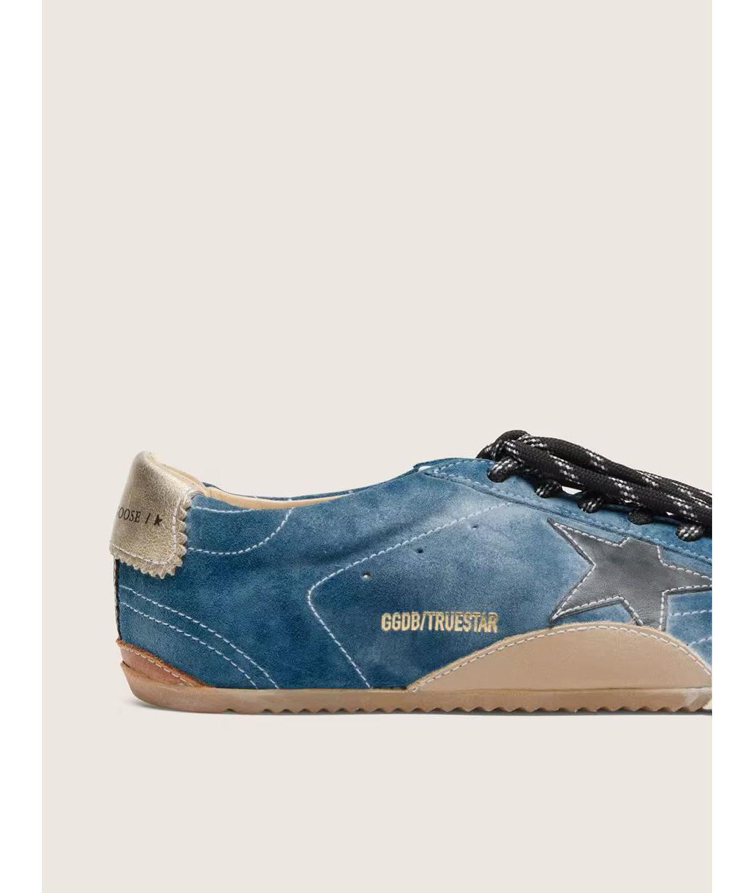 GOLDEN GOOSE DELUXE BRAND Синие кожаные кроссовки, фото 3