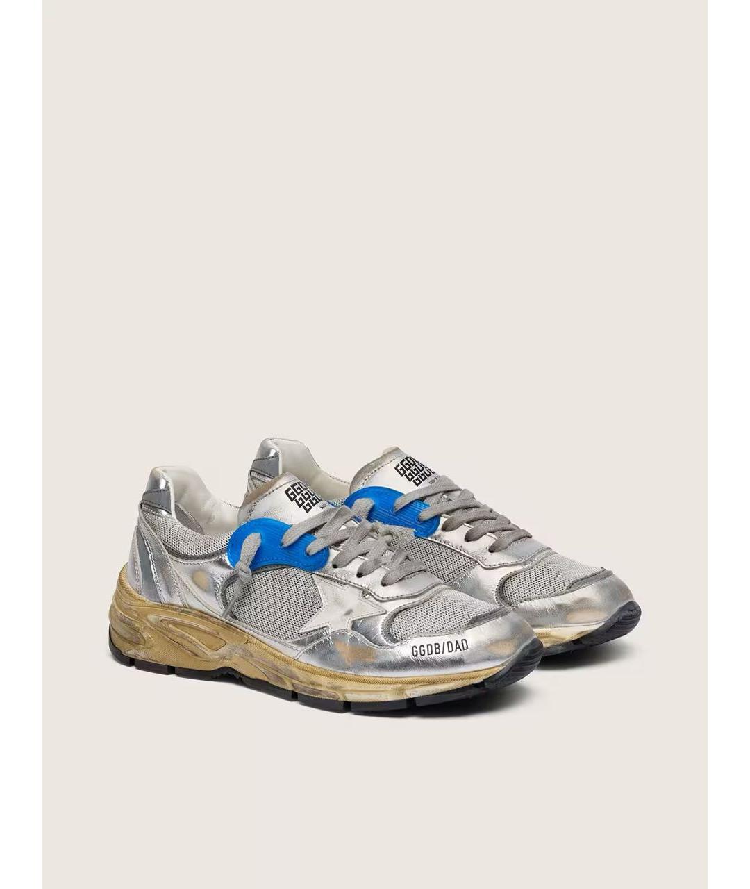 GOLDEN GOOSE DELUXE BRAND Серые кожаные кроссовки, фото 2